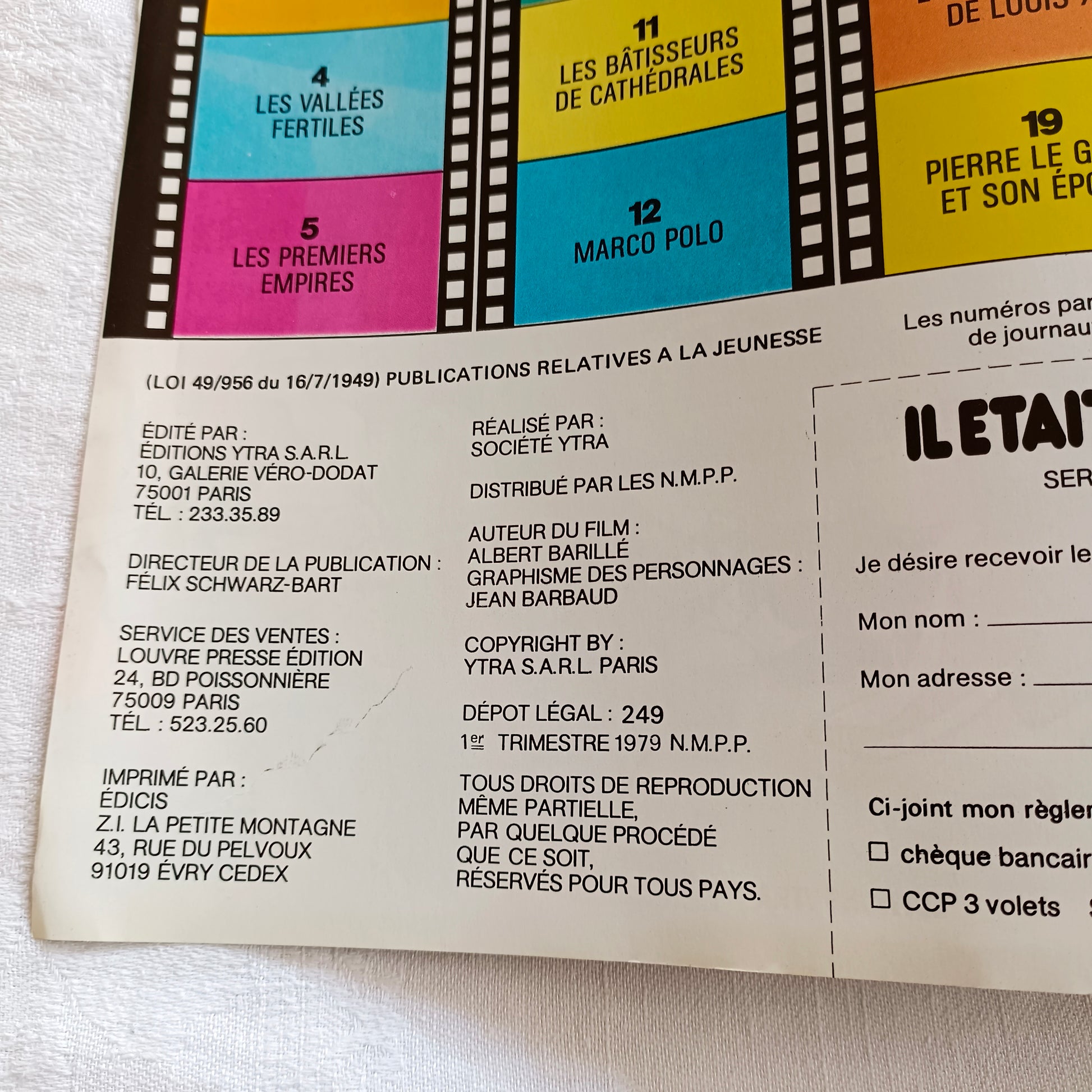 Revue / Magazine Il était une fois l'Homme Éditions Ytra
