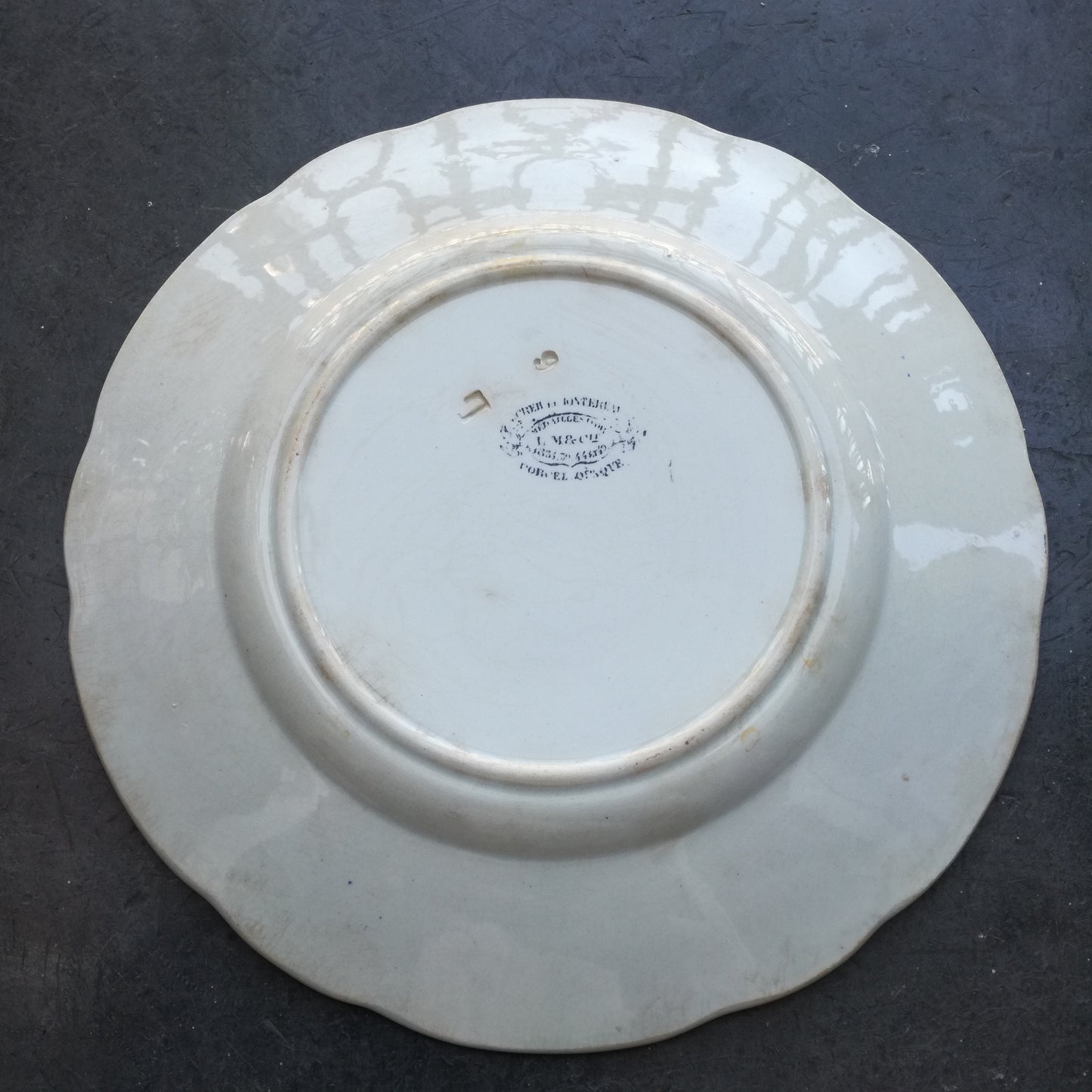 Assiette parlante Paul et Virginie Creil & Montereau