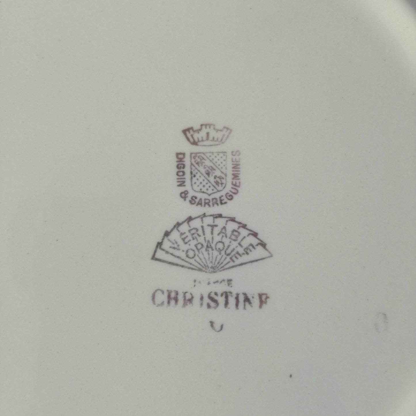 Assiette Christine Digoin & Sarreguemines