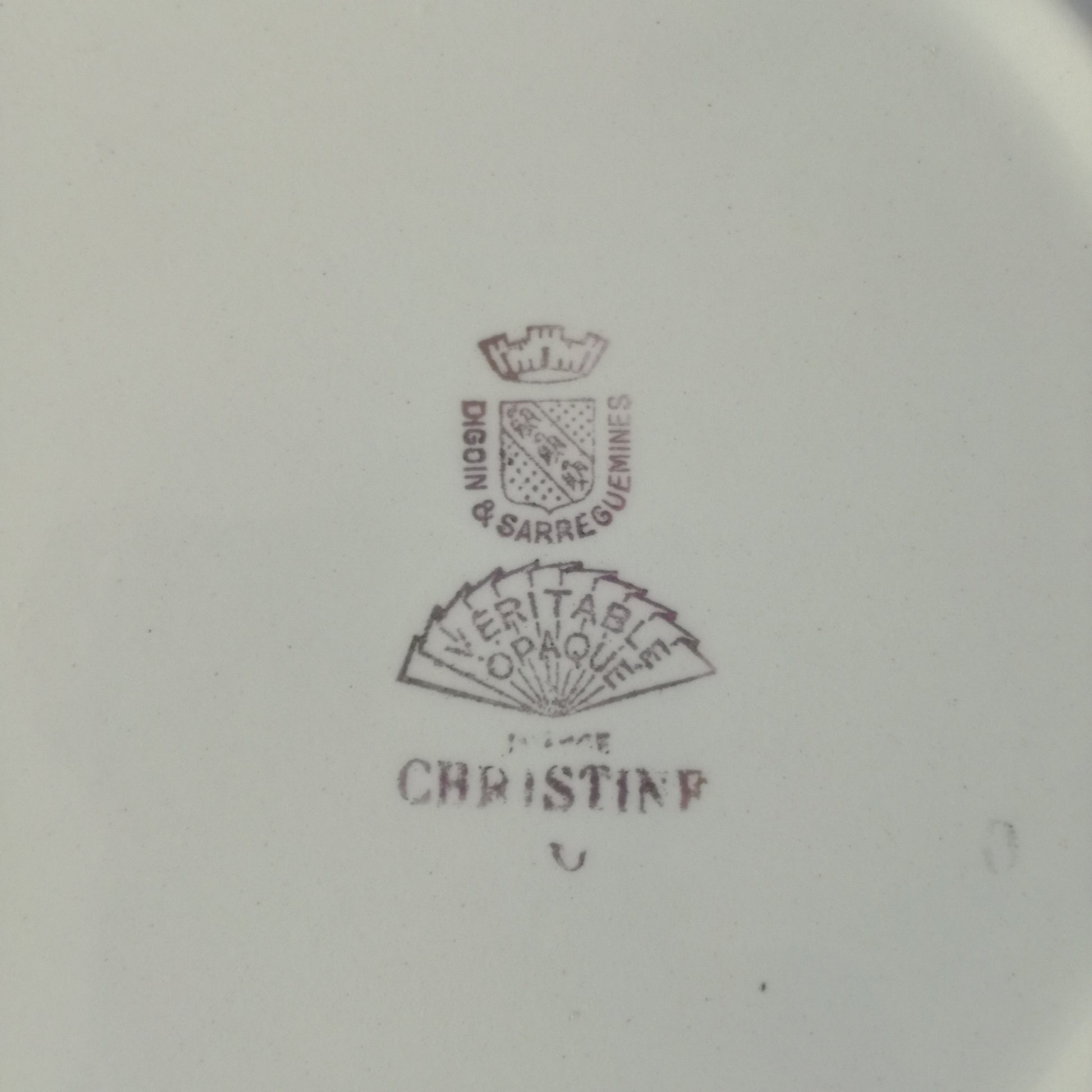 Assiette Christine Digoin & Sarreguemines