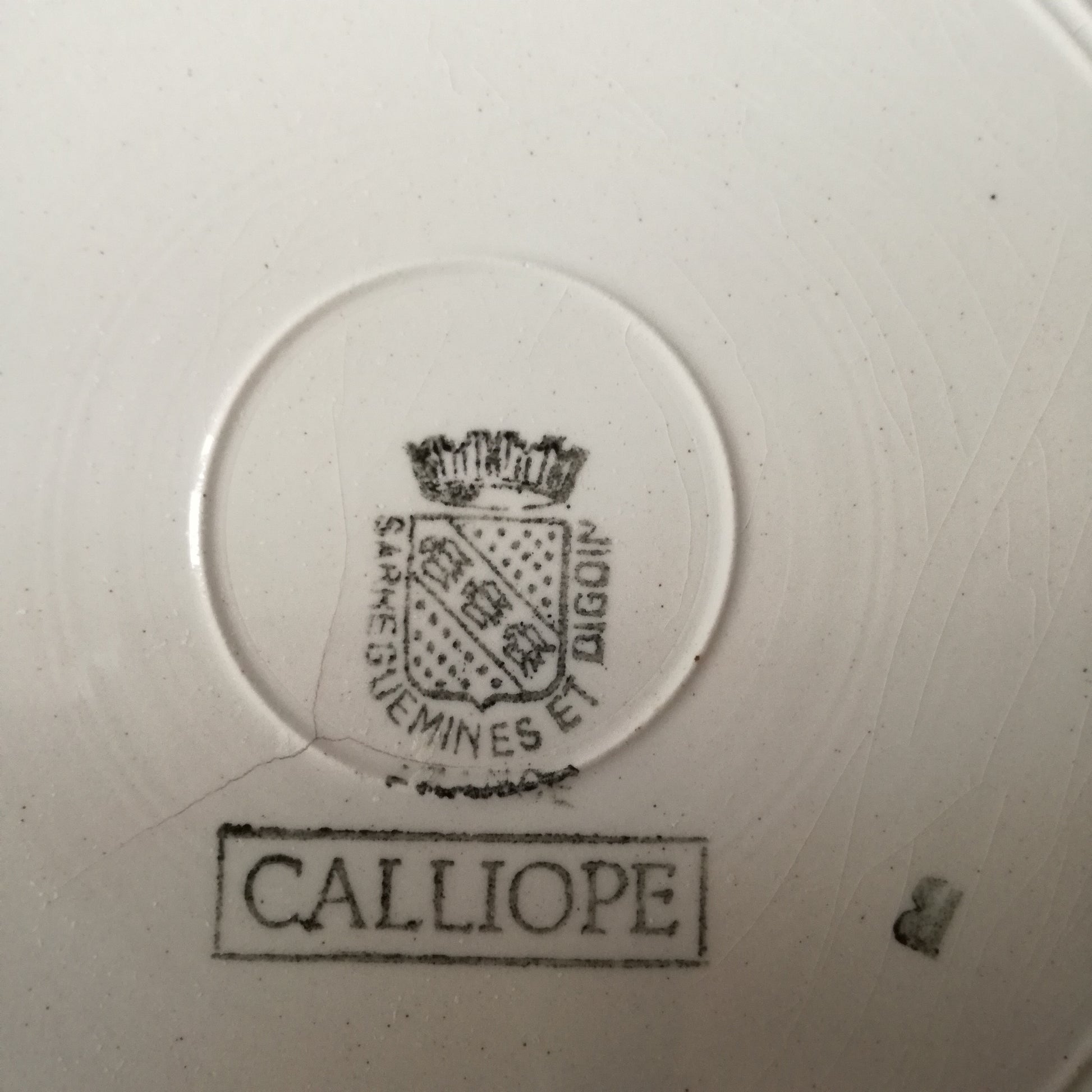 Assiette Calliope Digoin & Sarreguemines