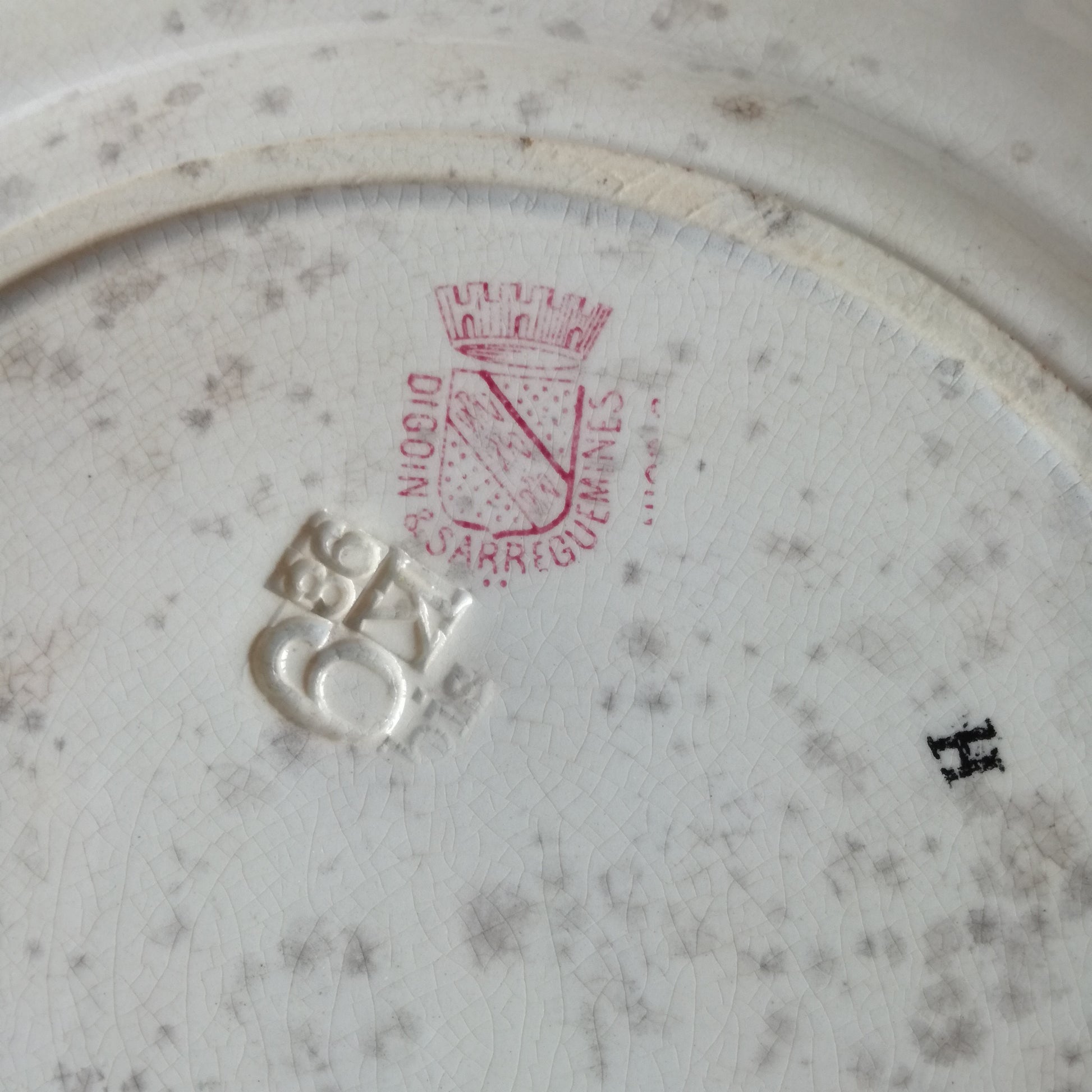 Assiette parlante Honneur - Patrie - Gloire Digoin & Sarreguemines