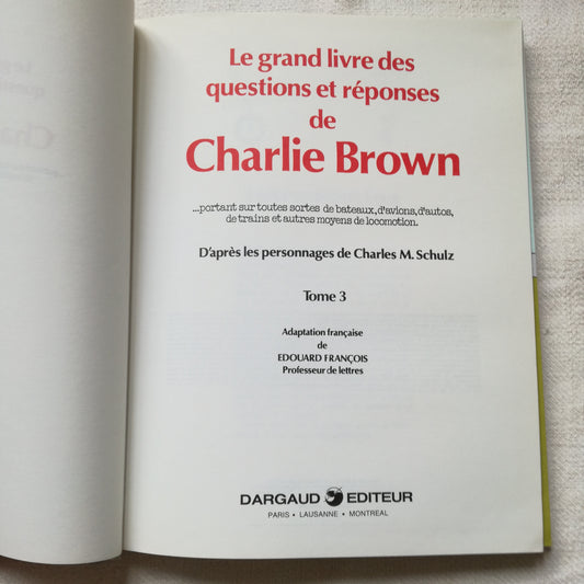 Livre jeunesse Charlie Brown Dargaud