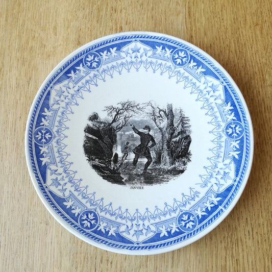 Assiette Les mois de l'année Sarreguemines