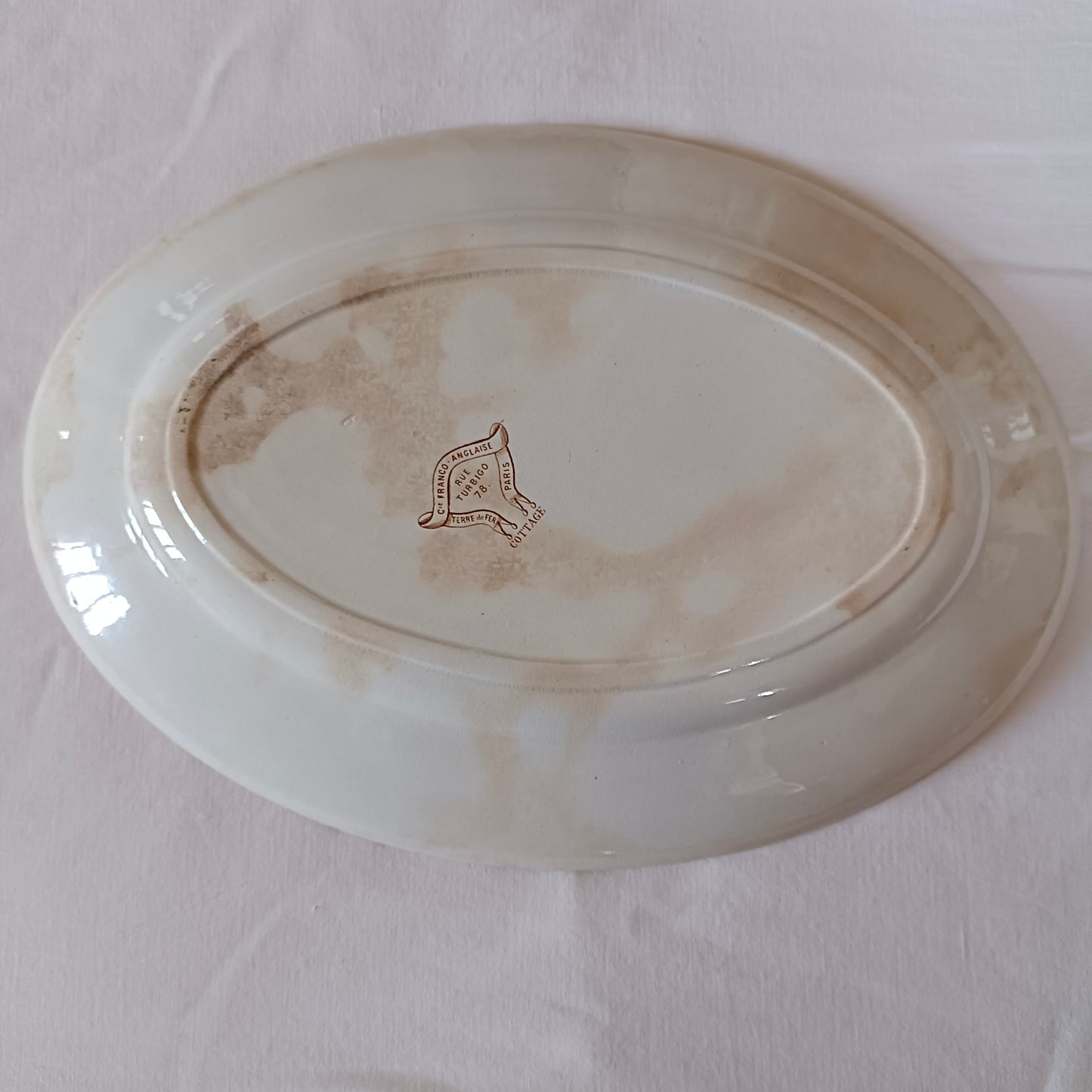 Plat ovale Cottage Compagnie Franco-Anglaise