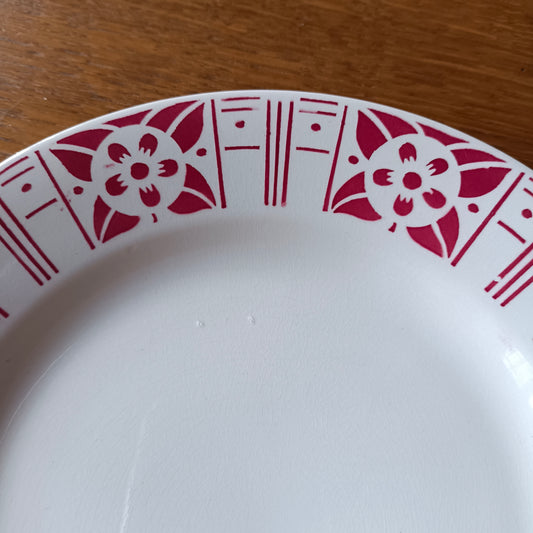 Assiette - grande plate St Aubin Digoin & Sarreguemines