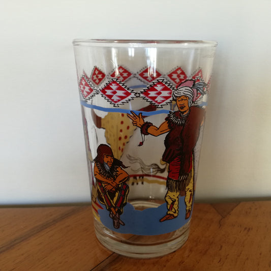 Verre Peuples amérindiens VMC (Verreries mécaniques champenoises)