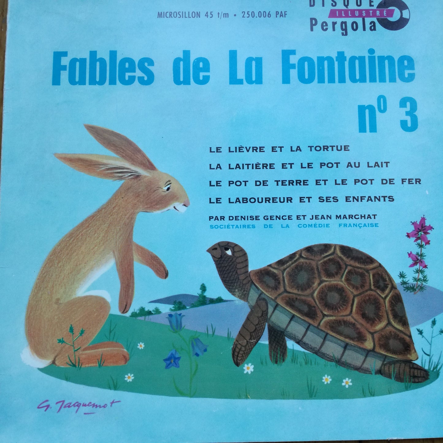 Disque illustré Fables de La Fontaine Pergola