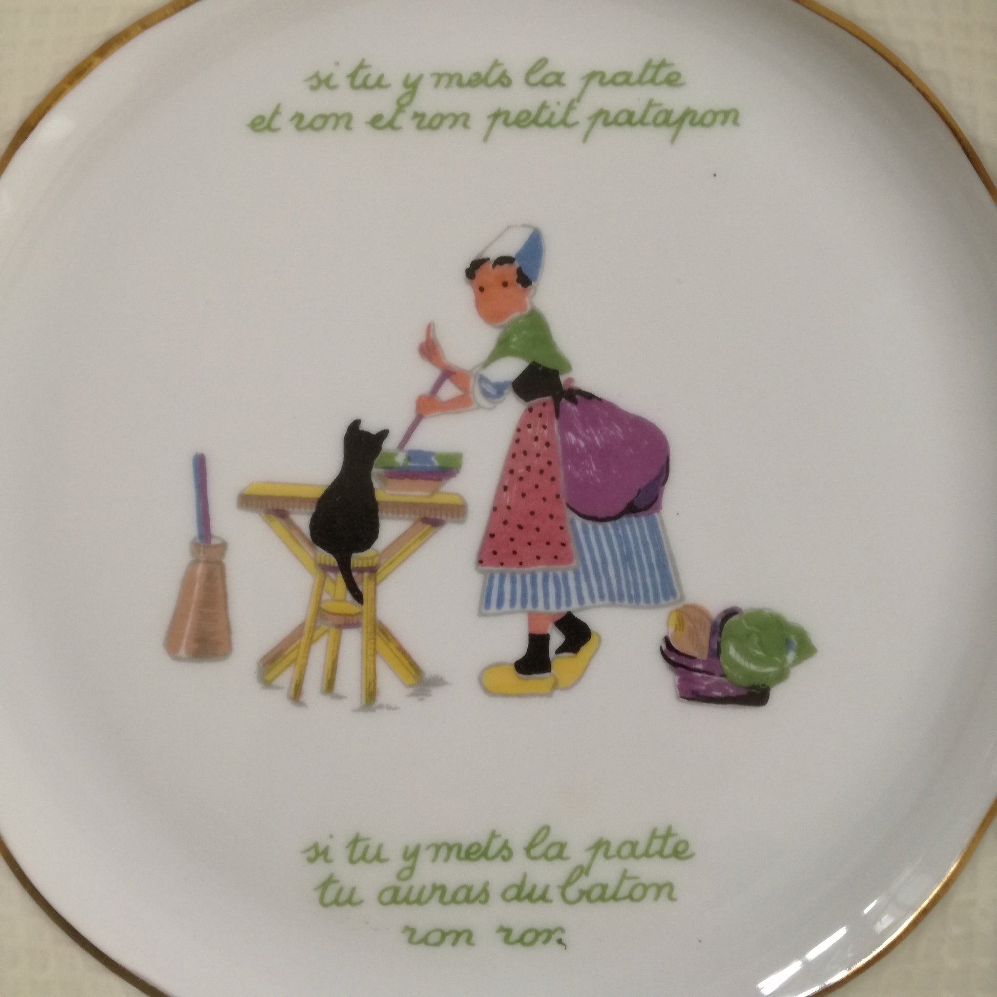 Assiette parlante  Limoges - Bernardaud