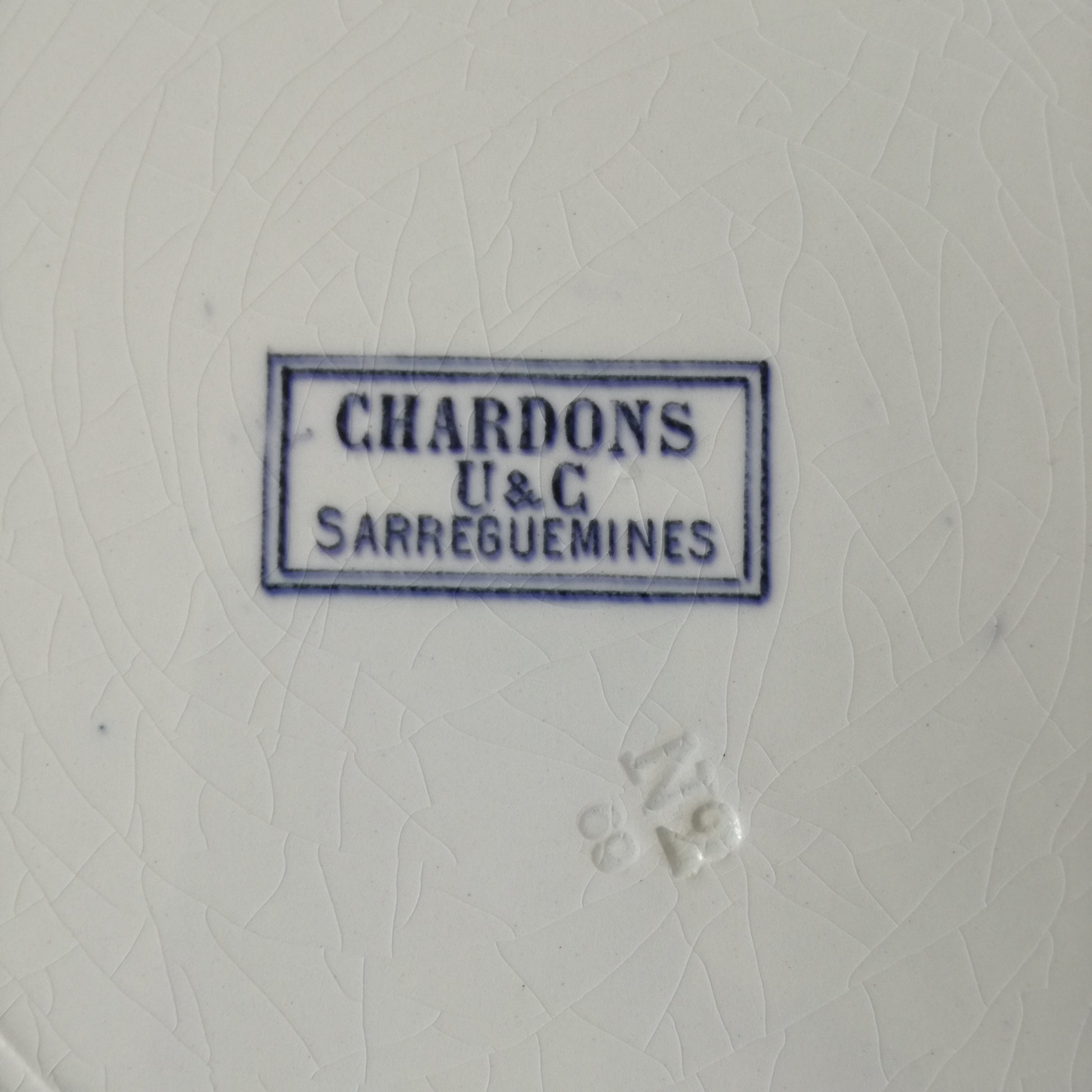 Assiette - grande plate Chardons Sarreguemines