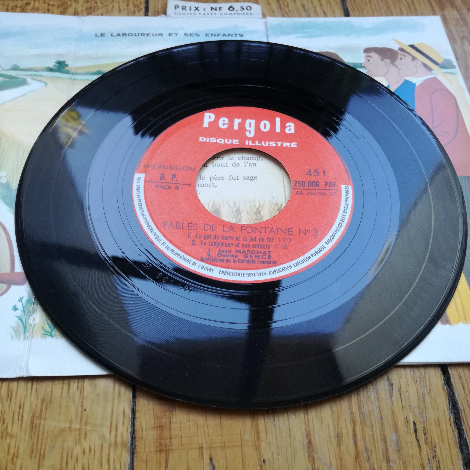 Disque illustré Fables de La Fontaine Pergola