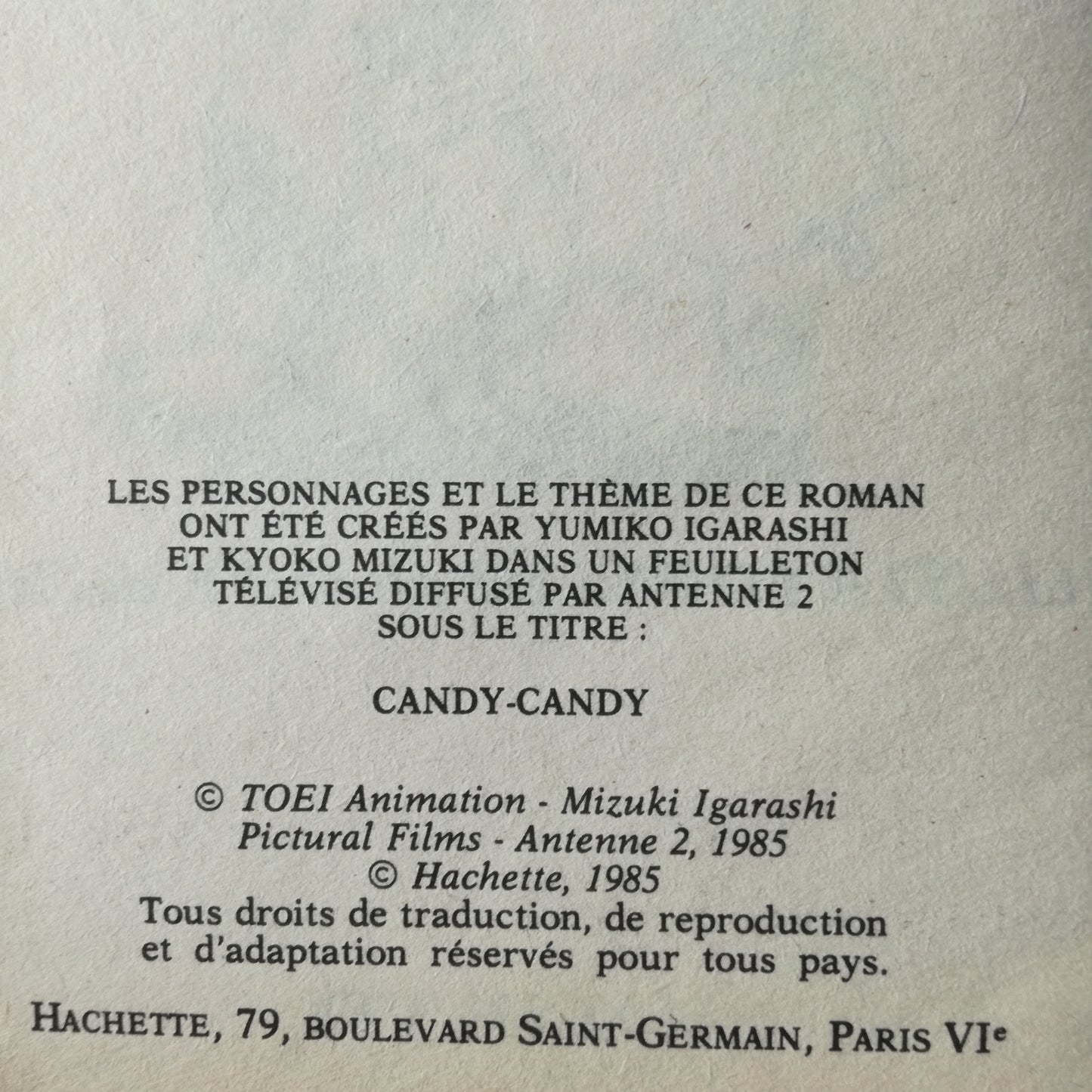 Livre jeunesse Candy Hachette