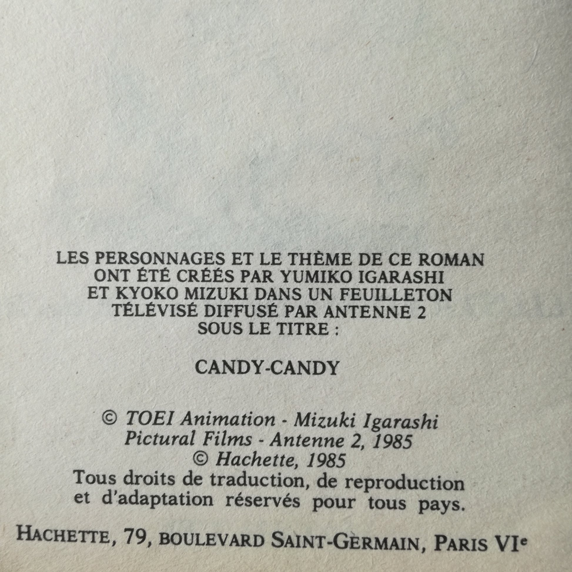 Livre jeunesse Candy Hachette