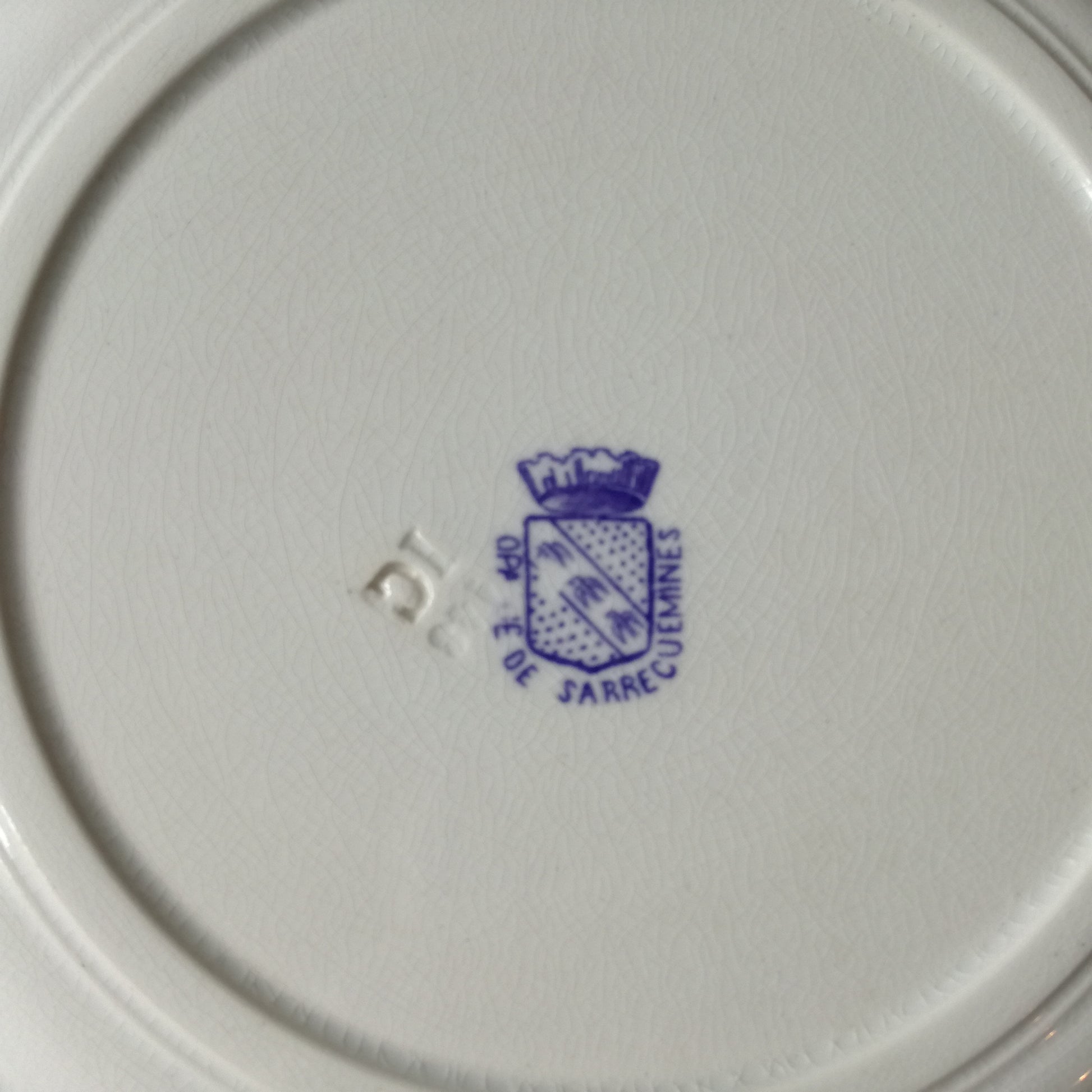 Assiette parlante Les mois de l'année Sarreguemines