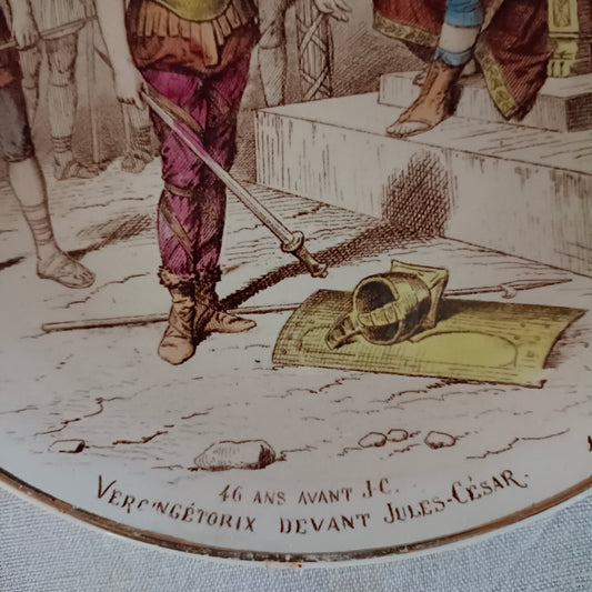 Assiette parlante Nos gloires militaires Creil & Montereau