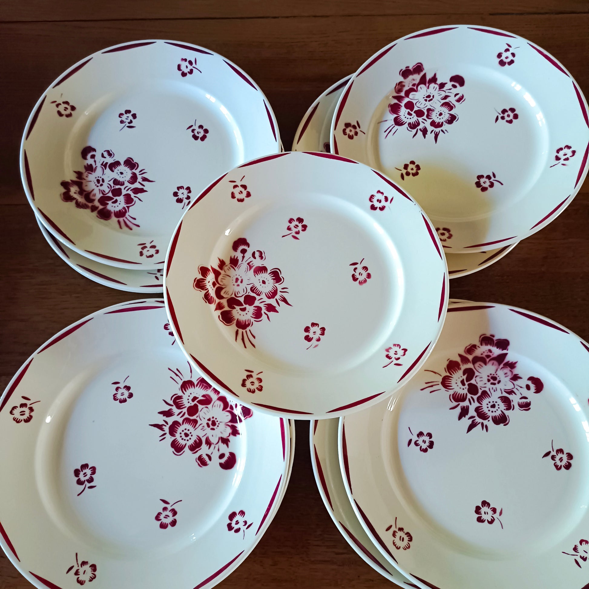 Assiette - grande plate Pervenches Badonviller