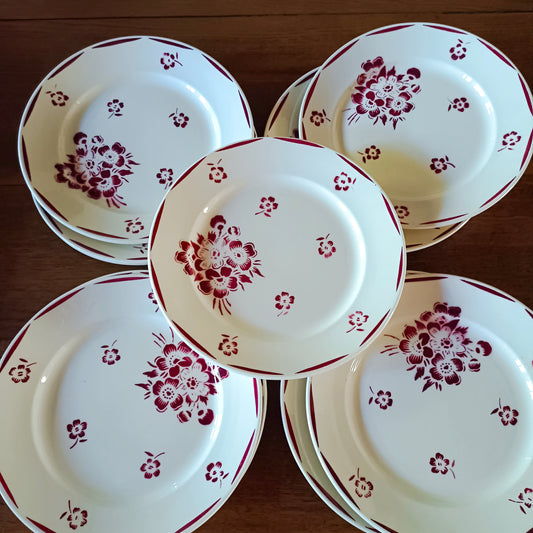 Assiette - grande plate Pervenches Badonviller