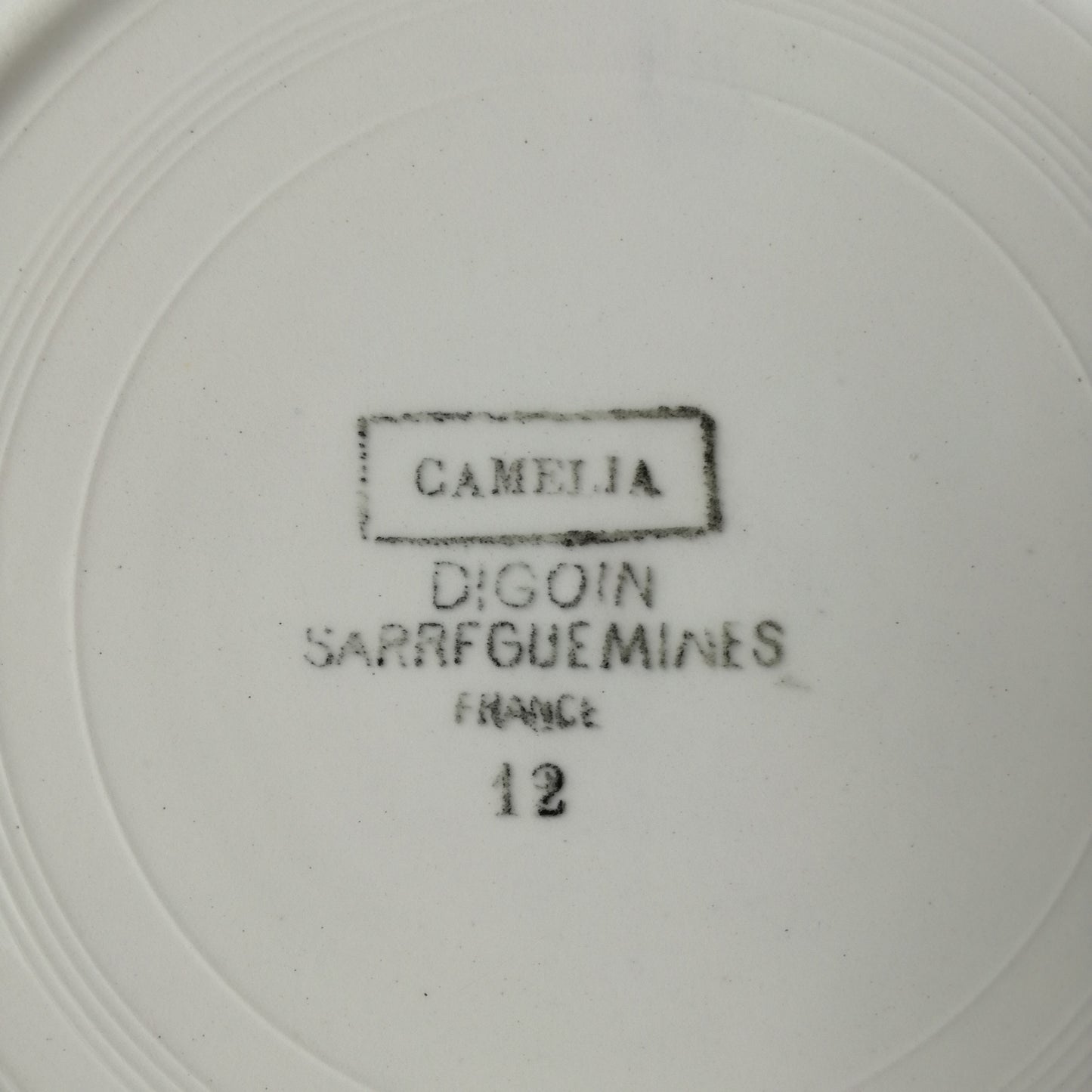 Assiette Camélia Digoin & Sarreguemines