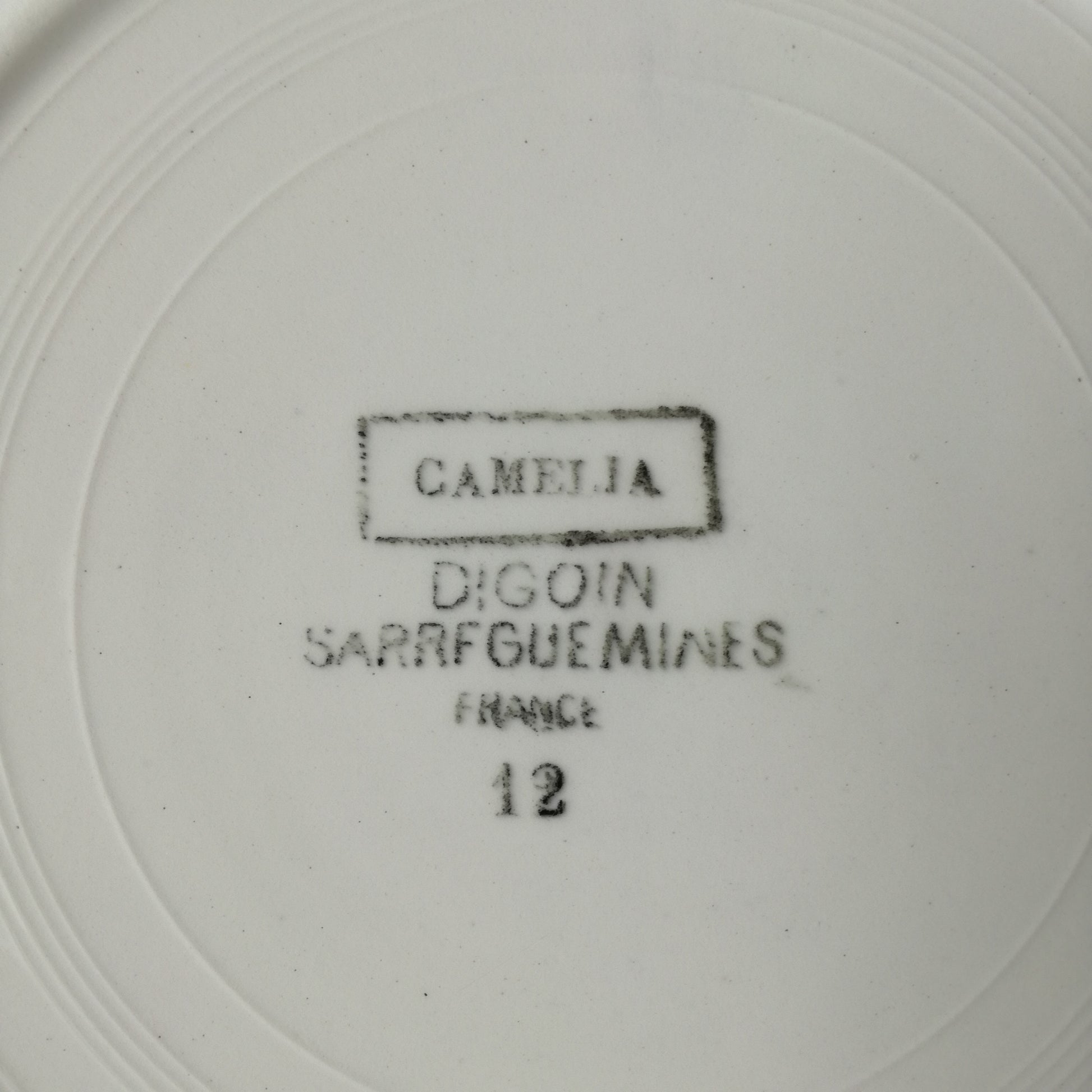 Assiette Camélia Digoin & Sarreguemines