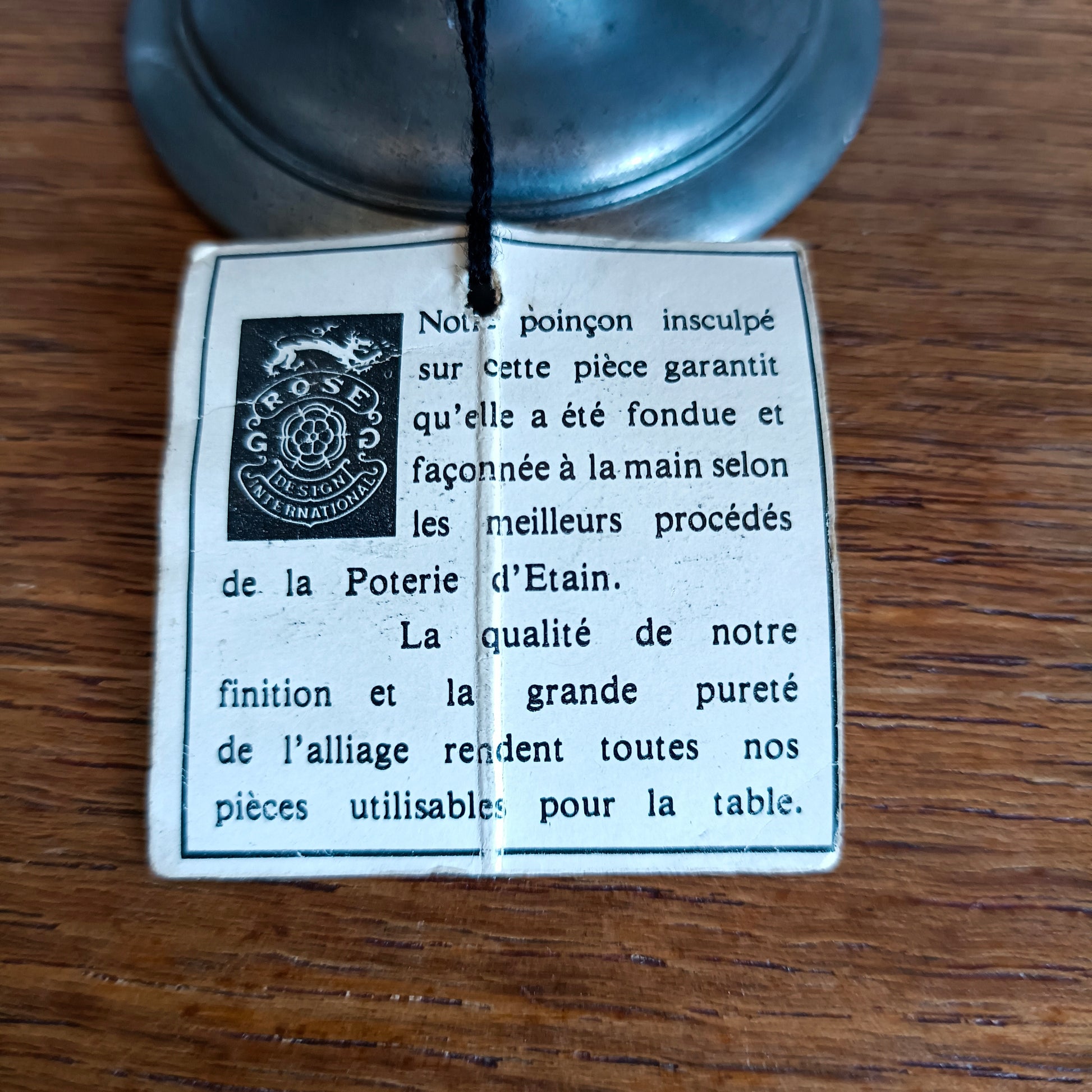 Porte-courrier / lettre  Étains à la Rose