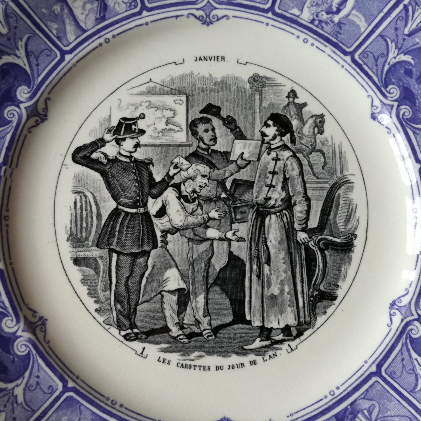 Assiette parlante Les mois de l'année Sarreguemines
