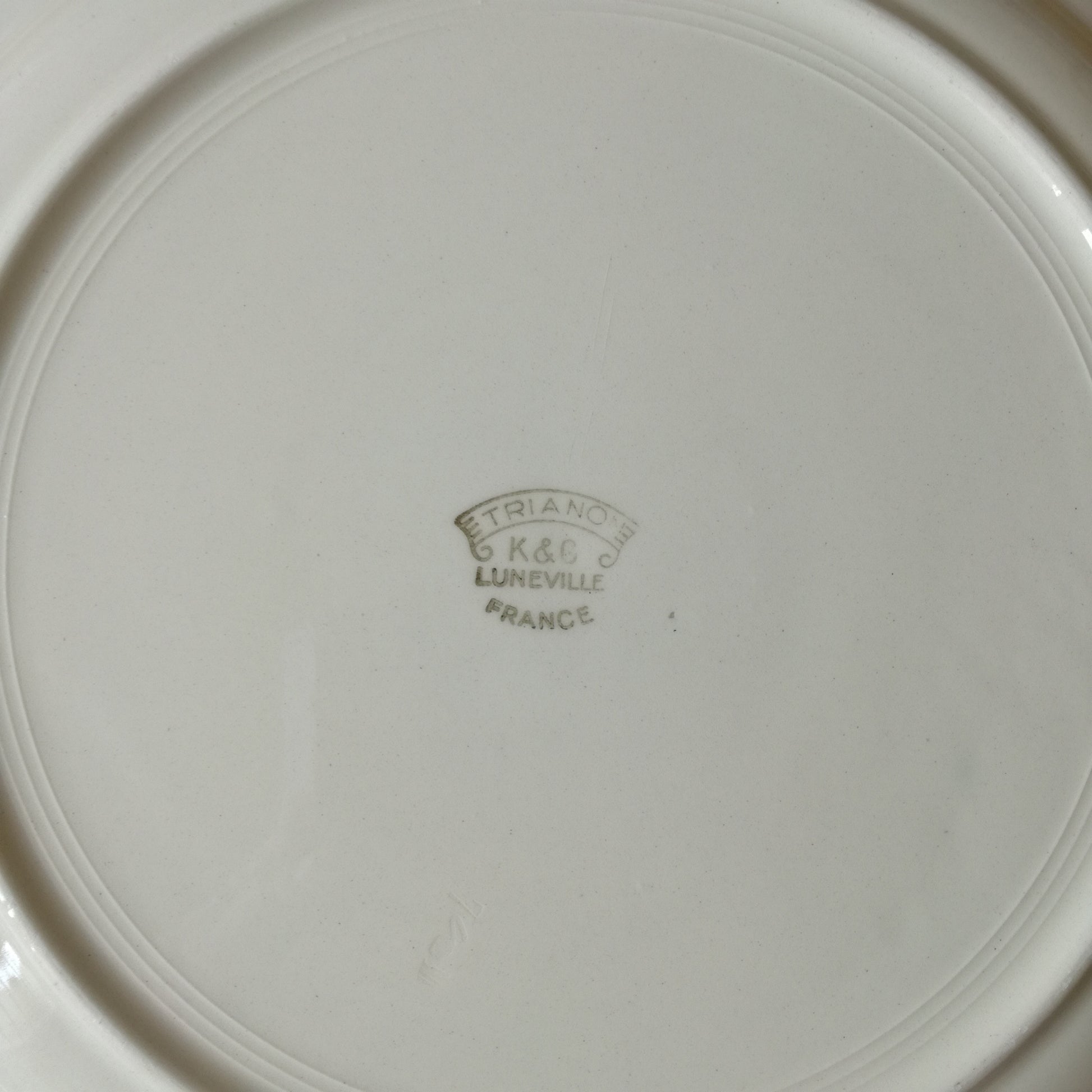 Plat Trianon Lunéville (K & G - Keller & Guérin)