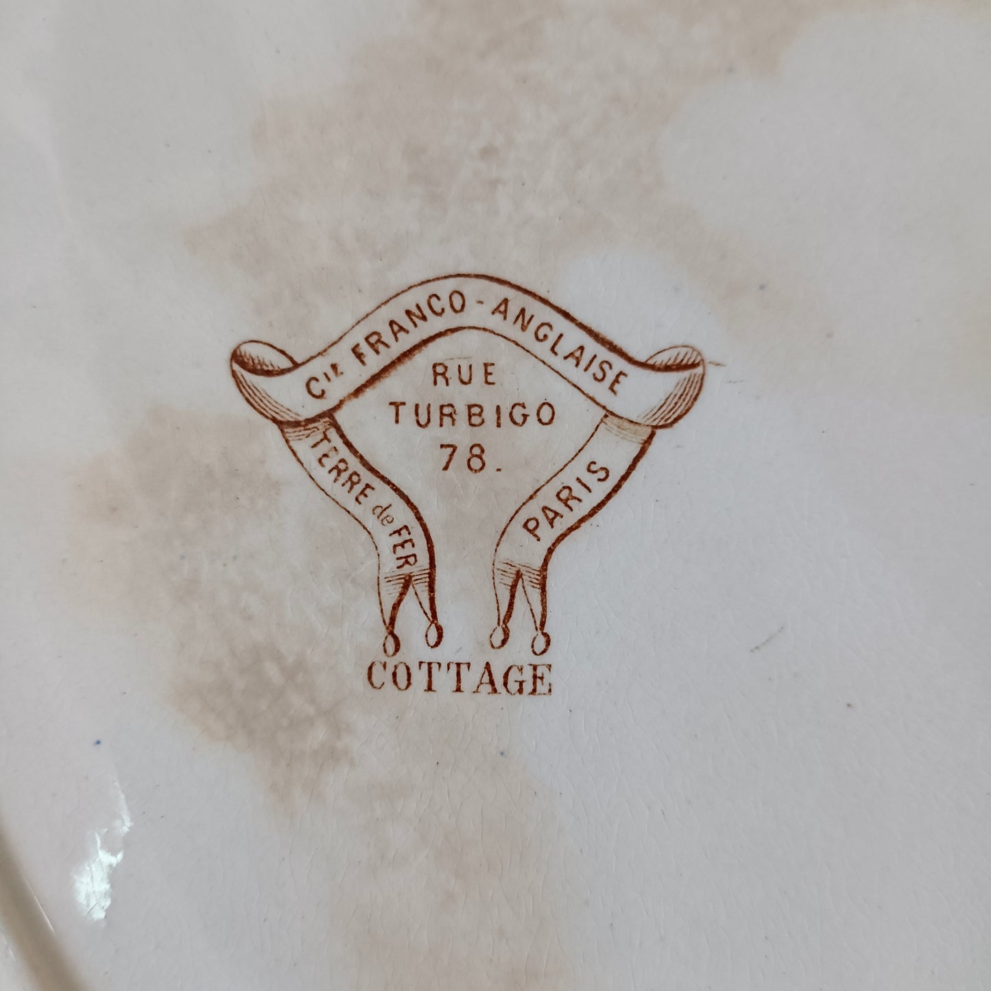 Plat ovale Cottage Compagnie Franco-Anglaise