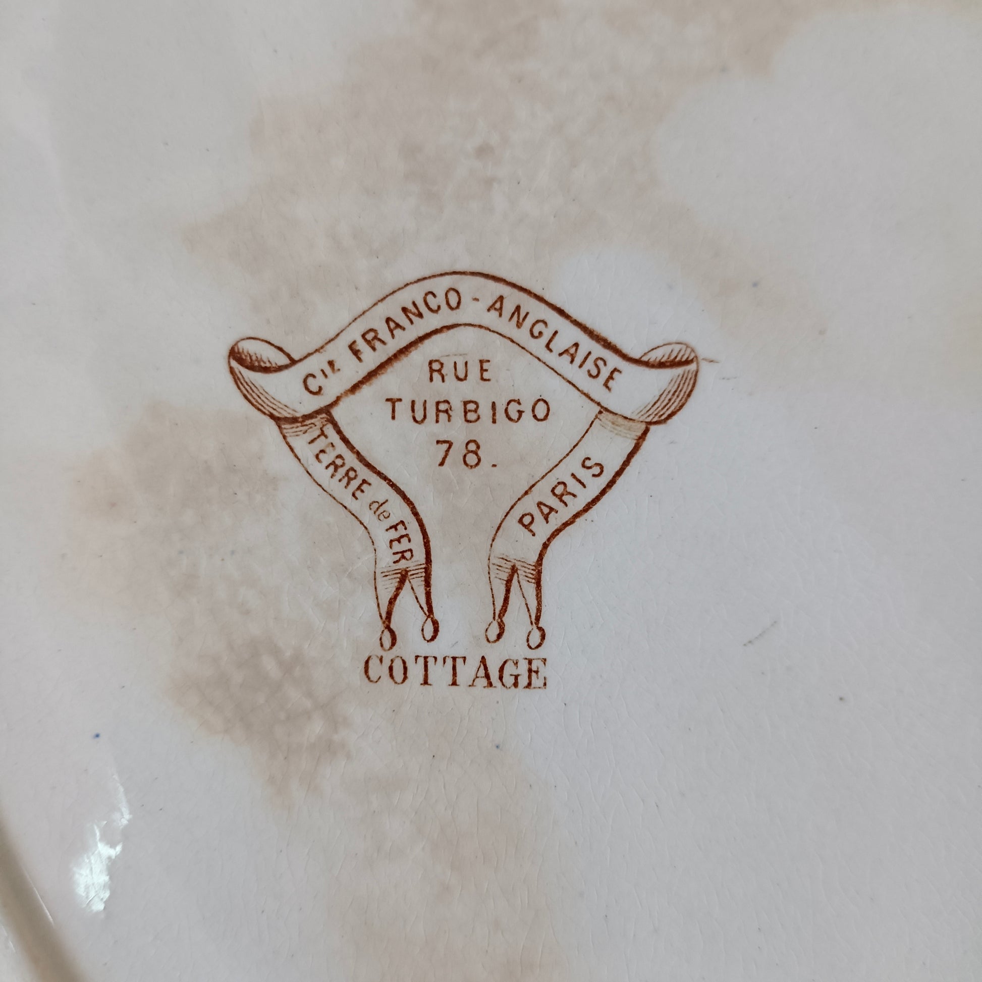 Plat ovale Cottage Compagnie Franco-Anglaise