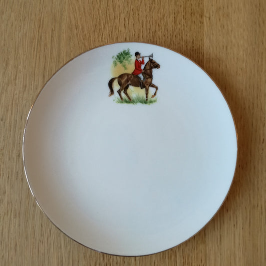 Petite assiette en porcelaine, chasse à courre, Sofafils Européen