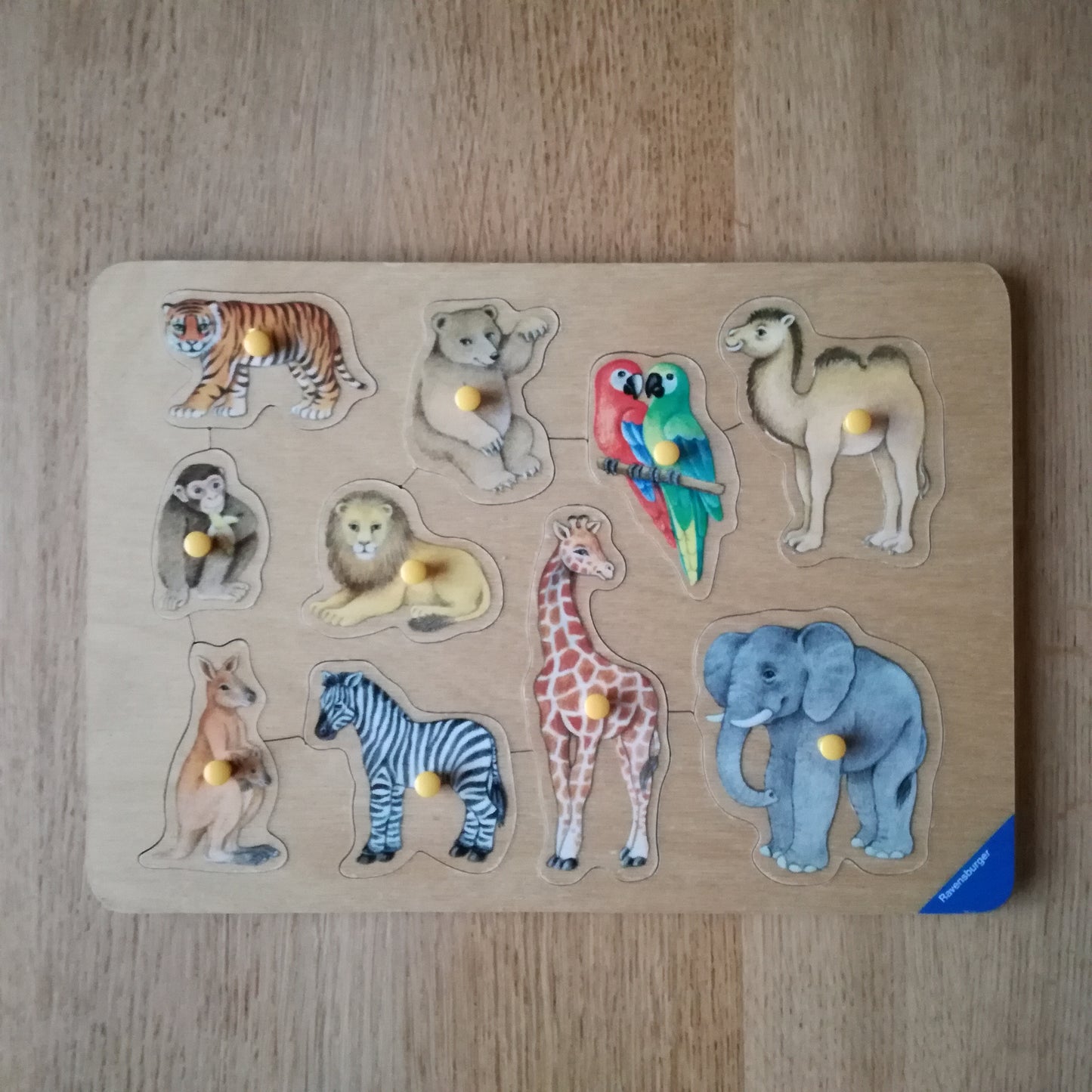 Puzzle en bois à formes d'animaux sauvages, Ravensburger