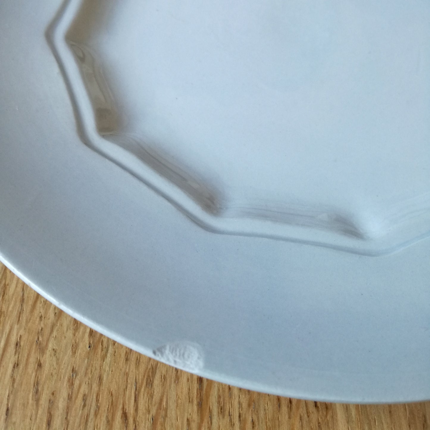 4 petites assiettes bleu pâle, HBCM