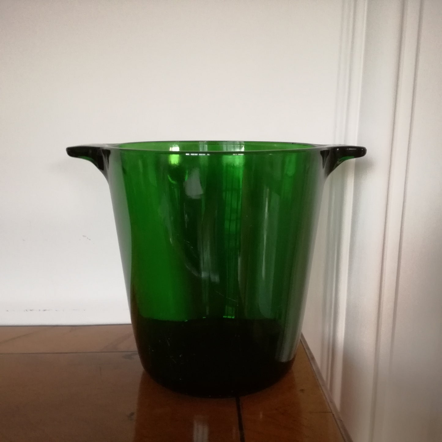 Grand seau à glace en verre trempé vert