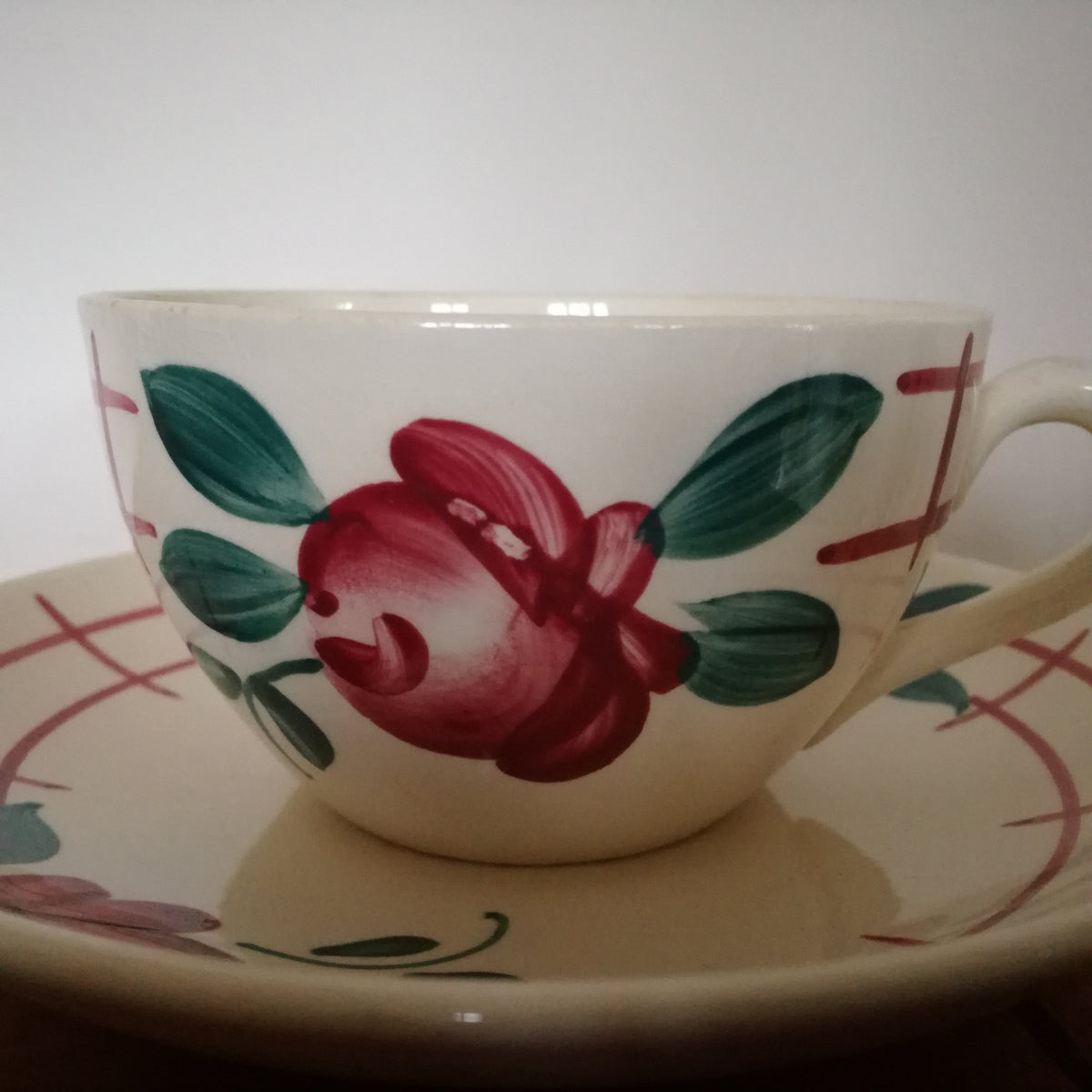 Tasse & soucoupe, modèle "Beauséjour", Sarreguemines
