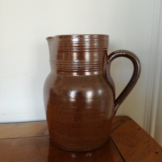 Pichet / carafe en grès marron, Grès du Berry