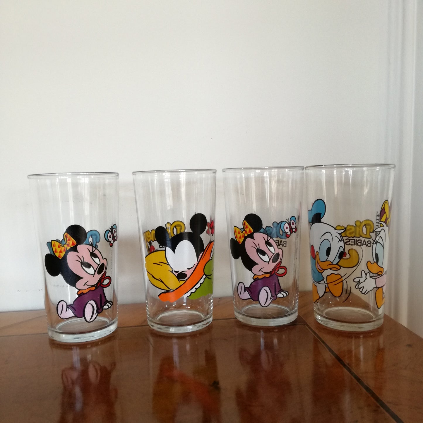 4 grands verres à moutarde, Disney Babies, VMC