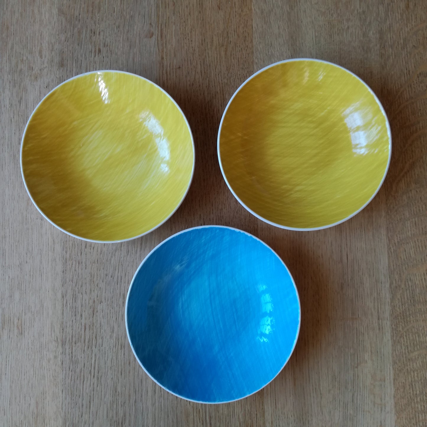 4 assiettes creuses / calotte, modèle "Mistral", Salins