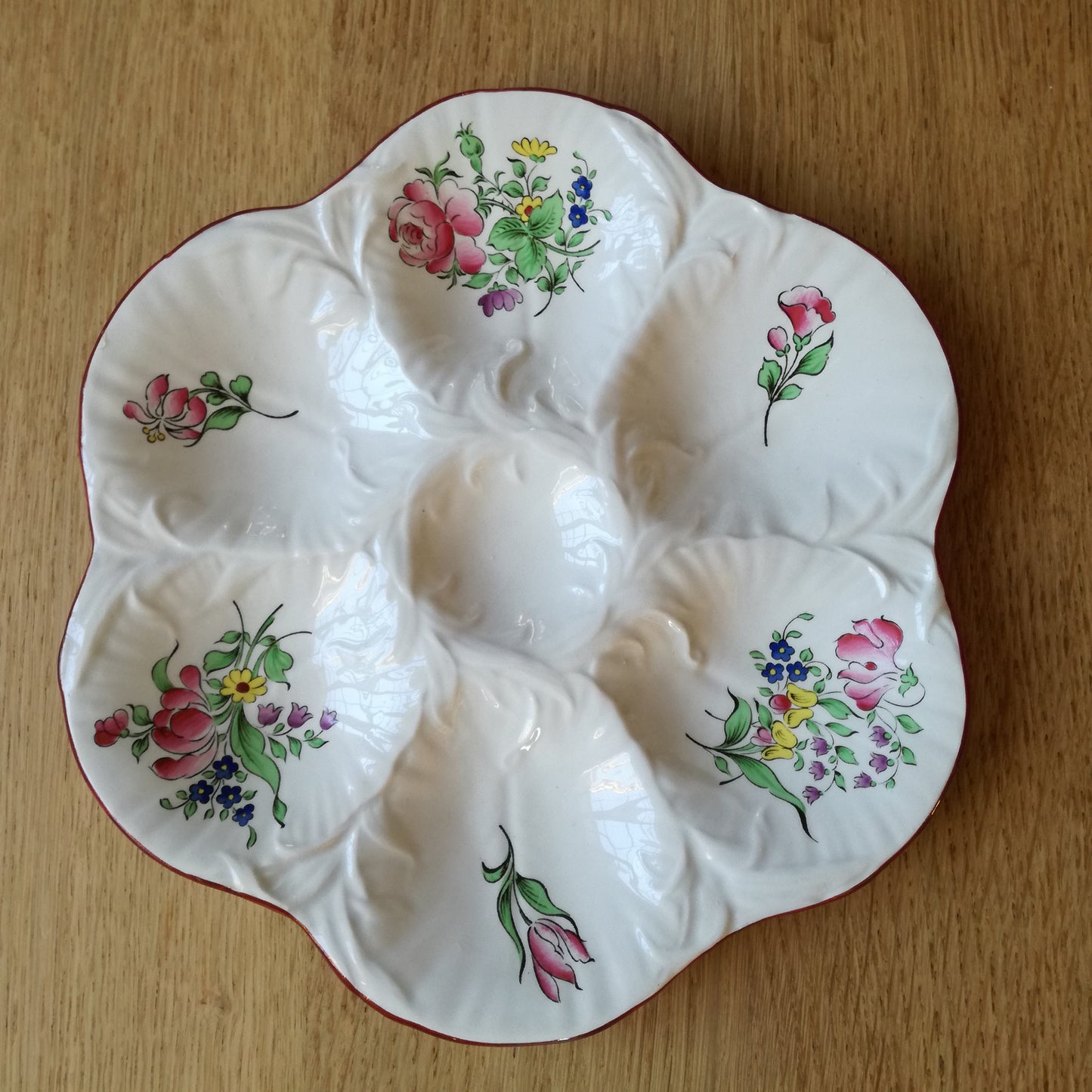 Assiette à coquillages ou apéritif, modèle "Réverbère", Lunéville