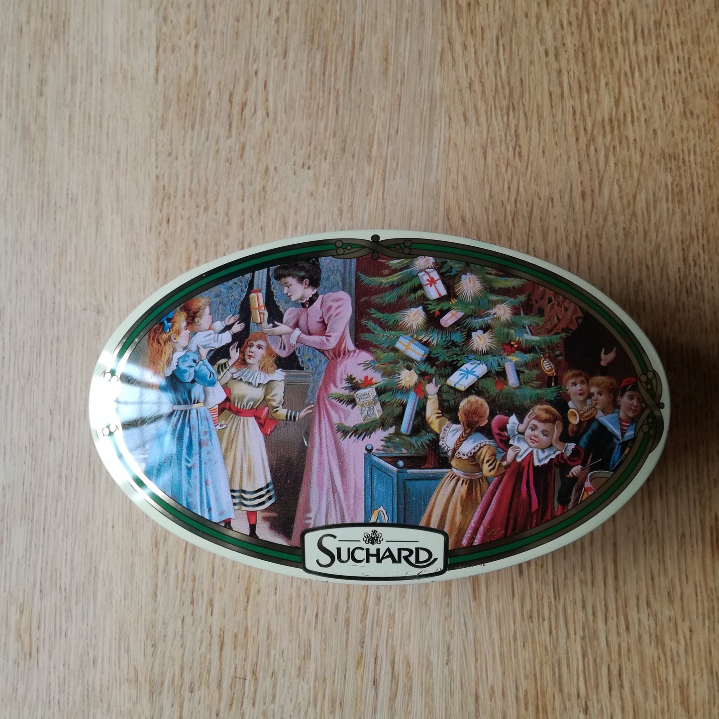 Boîte publicitaire de Noël en métal, Suchard, 1997