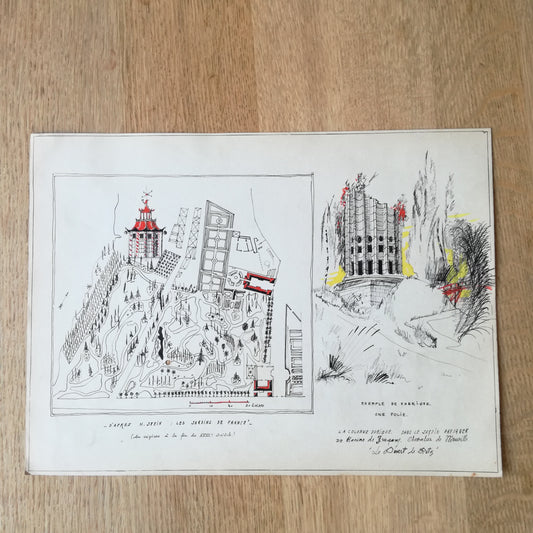 Planche d'architecture, Un grand jardin à l'anglaise