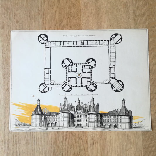 Planche d'architecture, Le château de Chambord