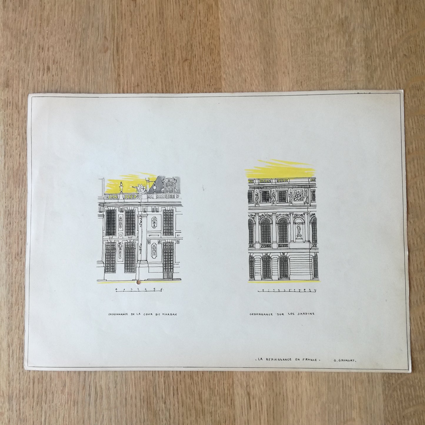 Planche d'architecture, Versailles - Élévations