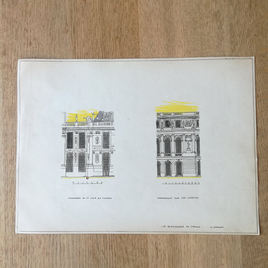 Planche d'architecture, Versailles - Élévations