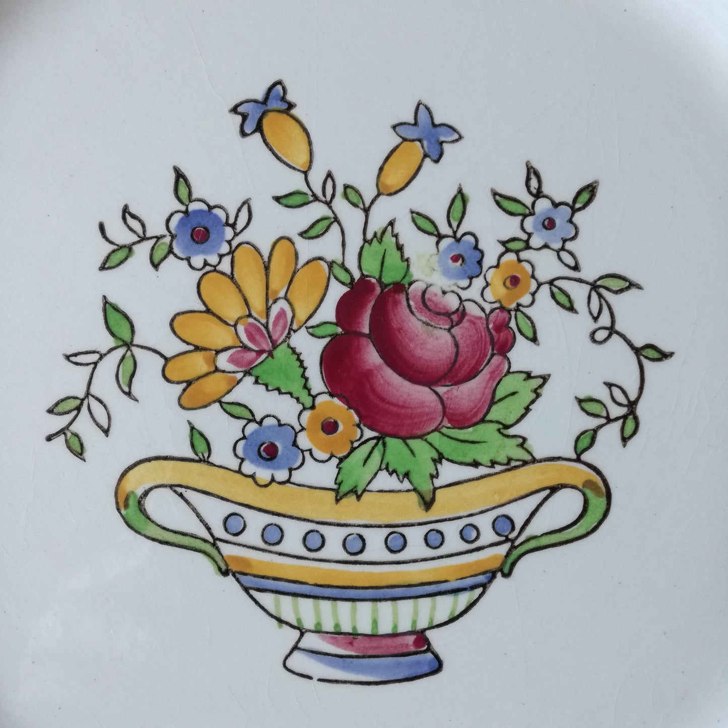 Plat sur pied, modèle "Luxembourg", Gien