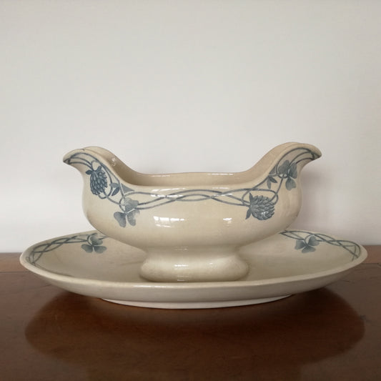 Saucière, modèle "Trèfle", U & C Sarreguemines
