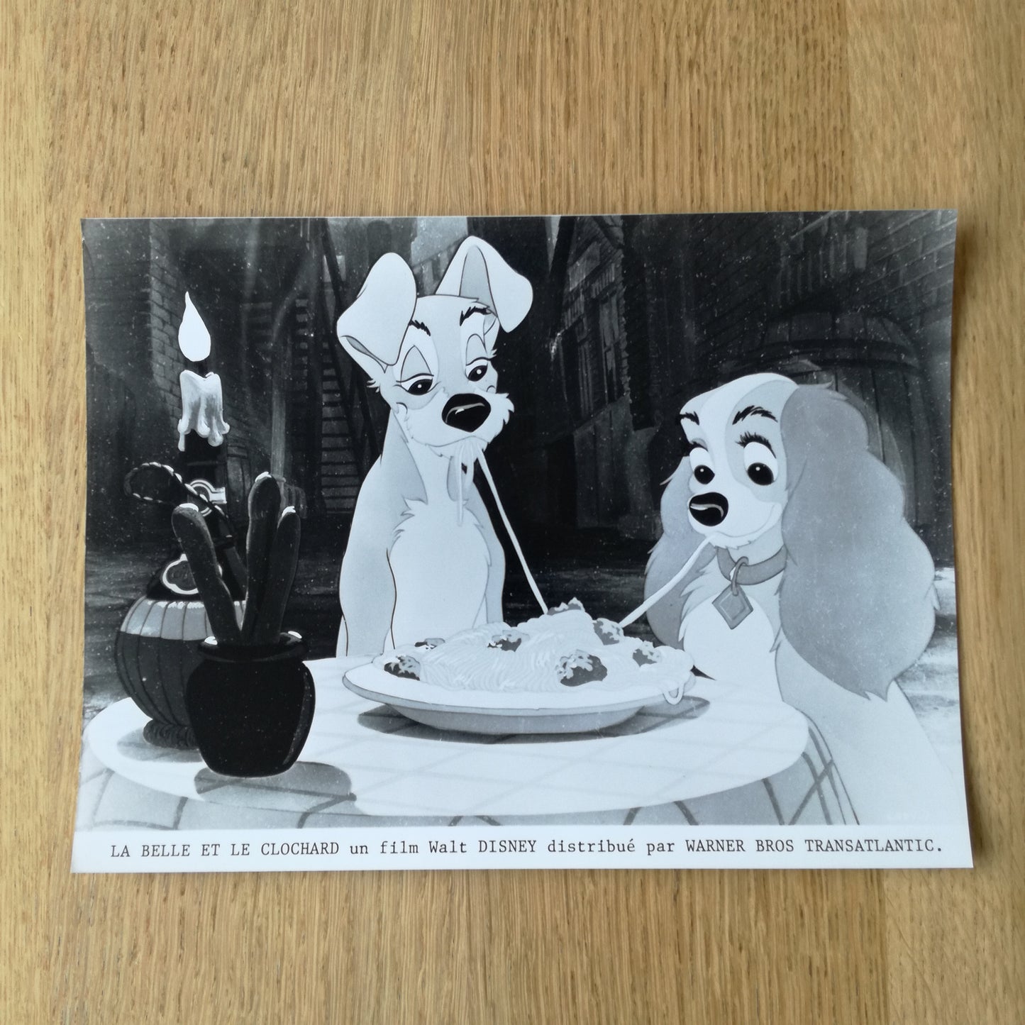 Photo du dessin animé "La Belle et le Clochard", Walt Disney, 1955