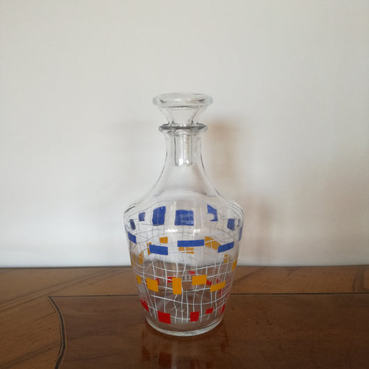 Petite carafe à liqueur en verre années 50