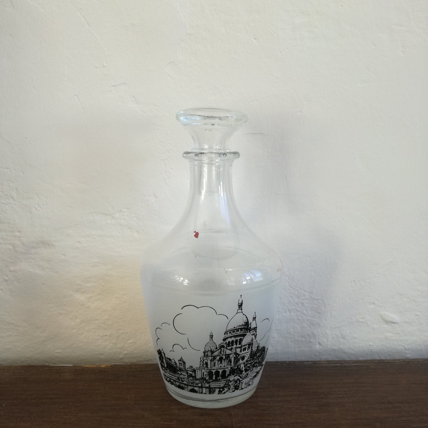 Petite carafe à liqueur en verre, Paris Sacré-Cœur de Montmartre