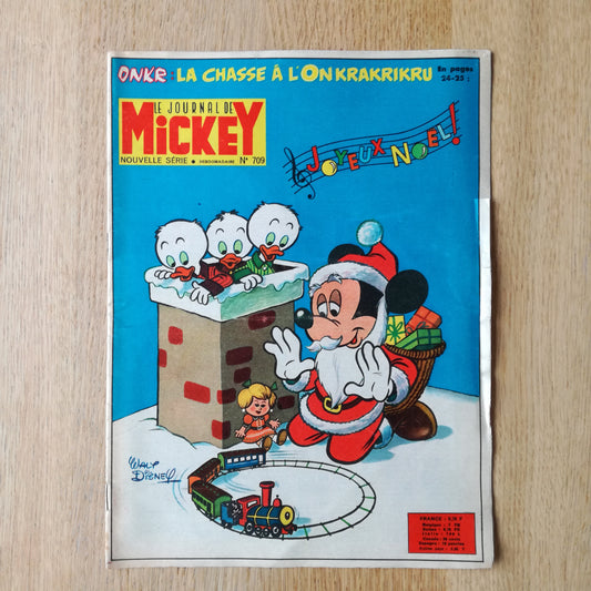 "Le journal de Mickey", Mickey en père Noël, n° 709, Noël 1965