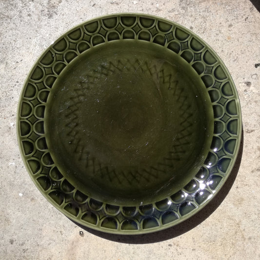 Plat rond vert foncé Sarreguemines
