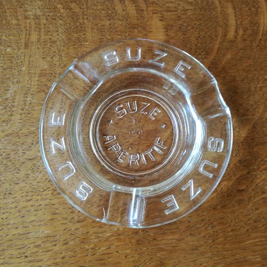 Cendrier publicitaire en verre pour la liqueur Suze BVB